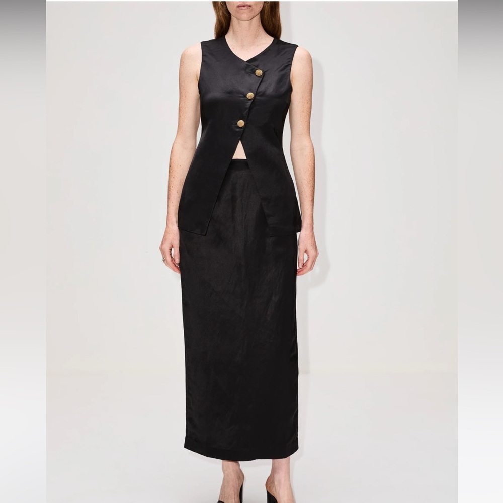 NWT Elyse Walker Posse Gigi Pencil Skirt Medium Black